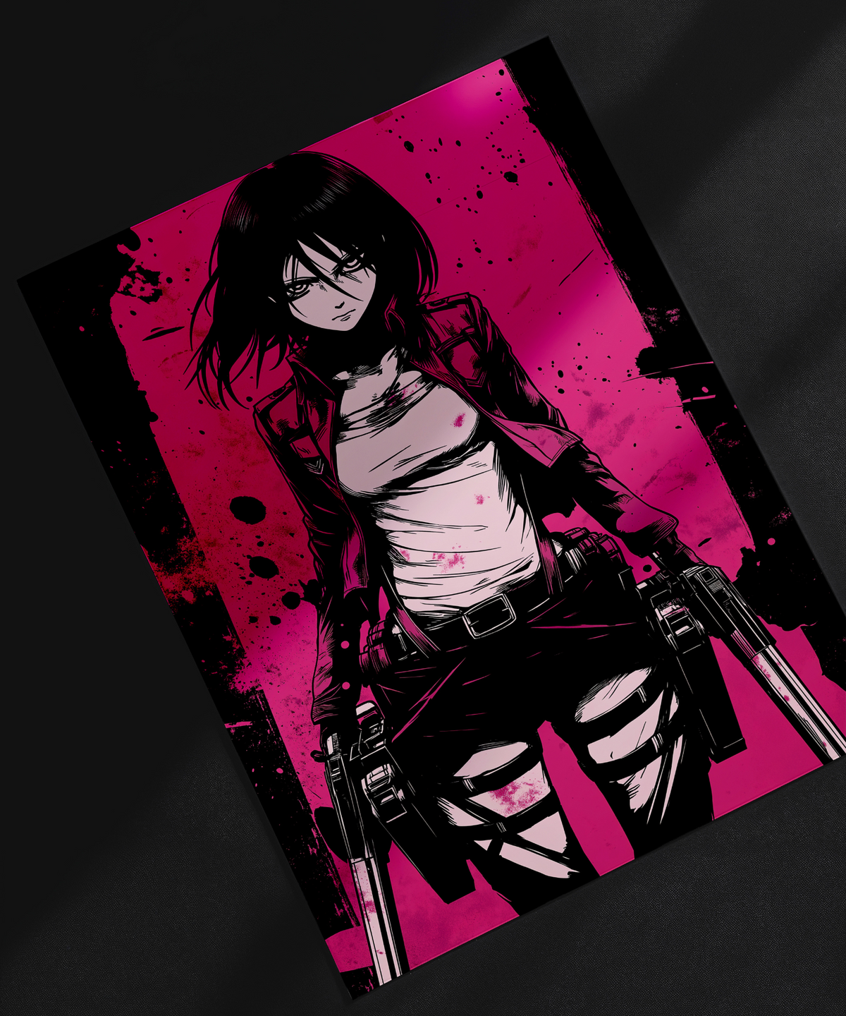 Mikasa Ackerman Metal Poster | Inspired by Attack on Titan