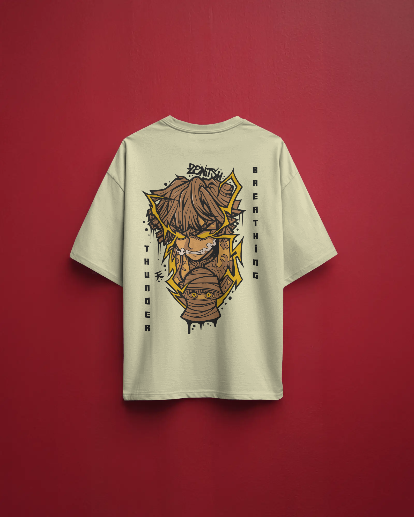 Zenitsu T Shirt – Thunder Breathing First Form Oversized Fit